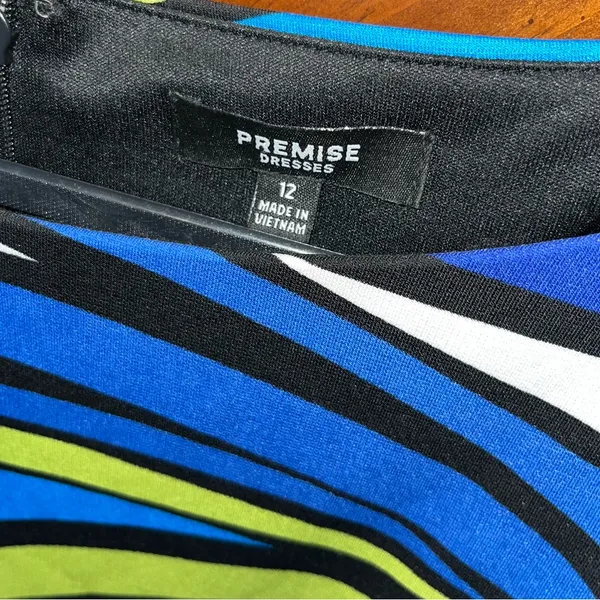 Vintage Premise Zebra Mod Neon Print Mini Dress 20” P2P - Image 3