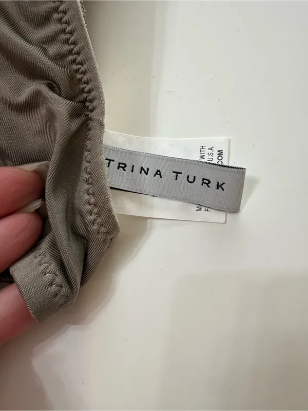 Trina Turk Taupe Halter Top Only Size 4 - Image 6