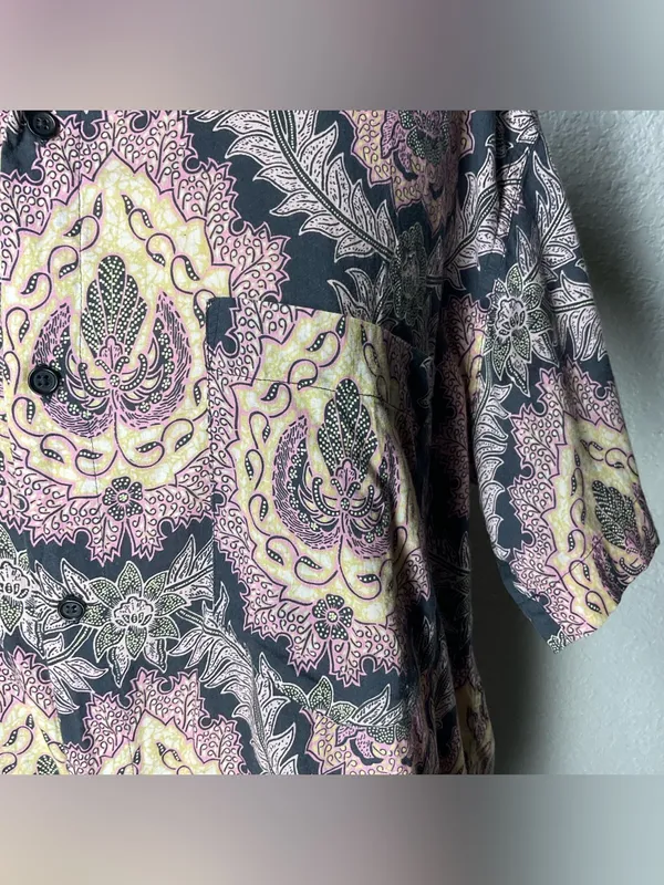 Isabel Marant Iggy Print Button Up Shirt Retro Print Womens Size S - Image 6