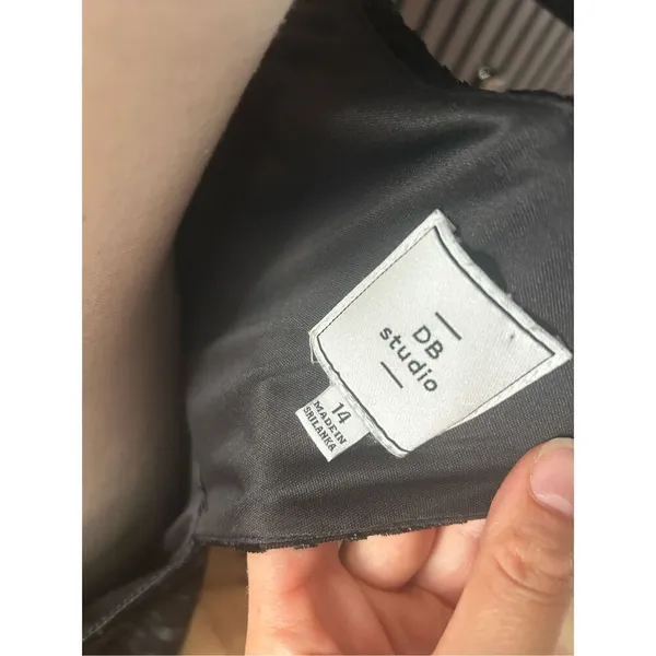 David’s bridal mother of the bride bridesmaid long maxi black dress with gold sh - Image 6