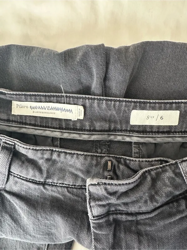 Anthropologie pilcro Black Wide-Leg Jeans with Front Seams - Image 4