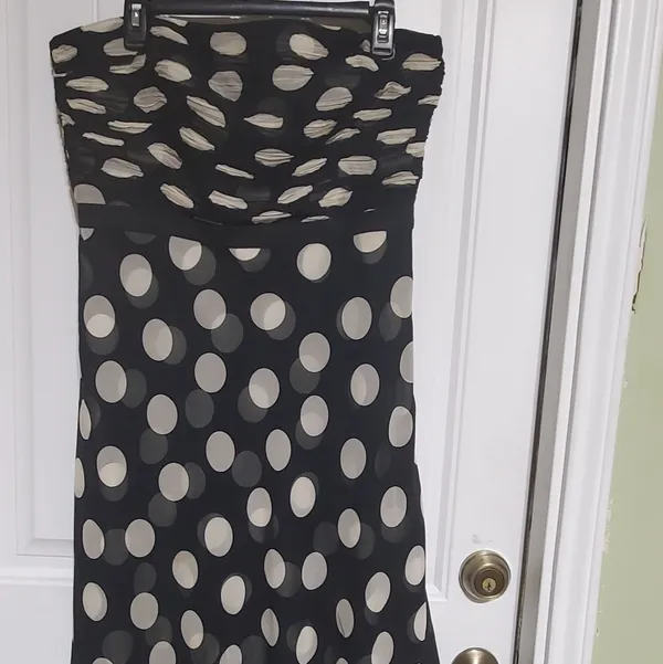 Ann Taylor Strapless Polka Dot Dress Size 14 - Image 2