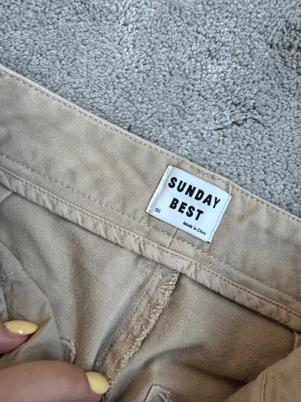 Sunday Best Aritzia Khaki Pants Jaden Straight-Leg - Image 2