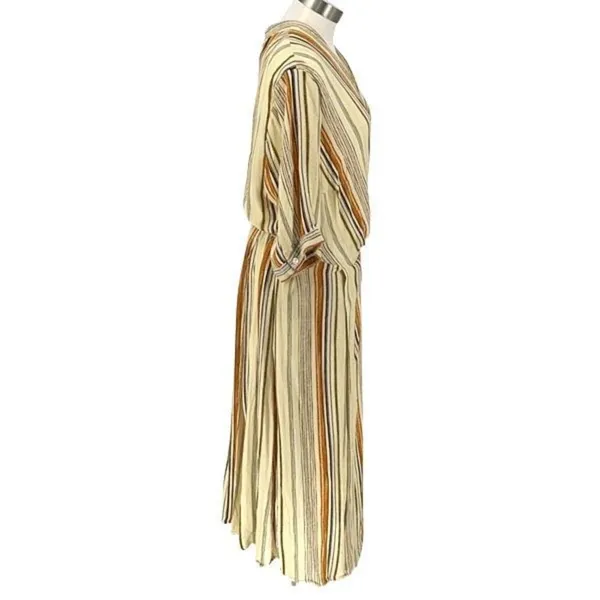 Wayward Fancies Womens Stripe Tie‎ Waist Maxi Wrap Dress Multicolor Size XL - Image 3