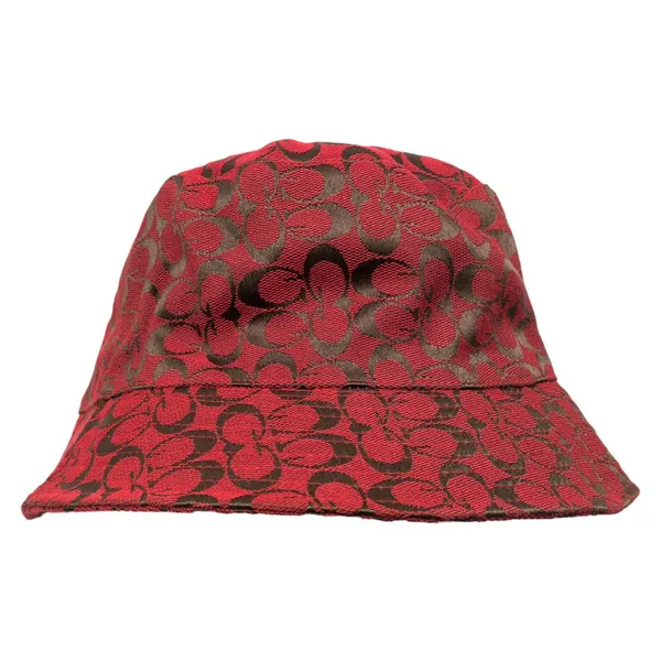 Vintage Y2K Red & Brown GG Logo Bucket Hat - Image 2