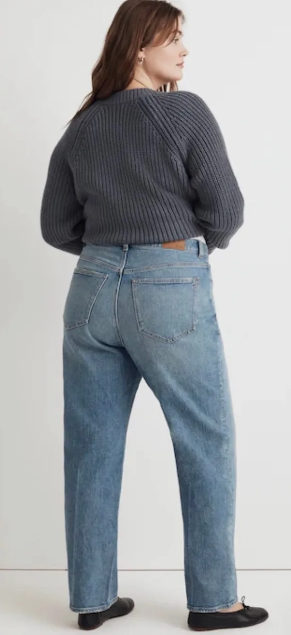 Madewell The Plus Curvy 90’s Straight Blue Jeans, size 14W, DM784, high-rise - Image 2
