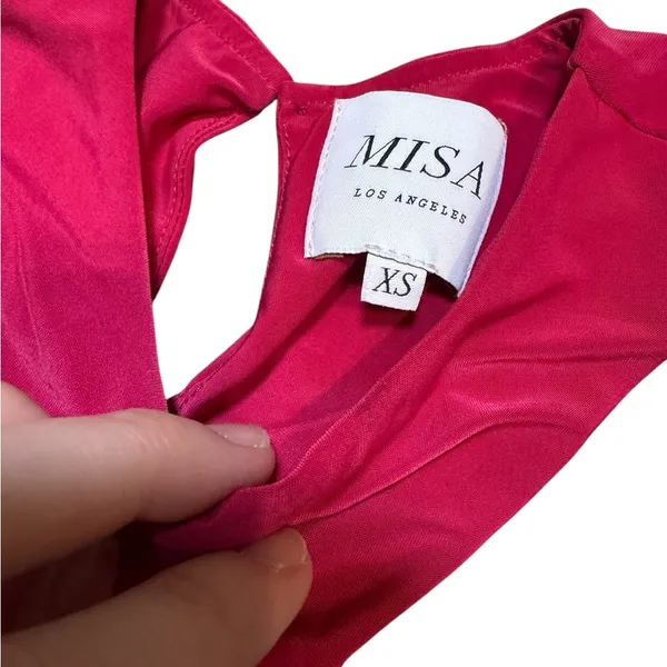 ✨ MISA Los Angeles Lyra Cutout Maxi Dress Fuchsia Pink Revolve XS NWOT ✨‎ - Image 8