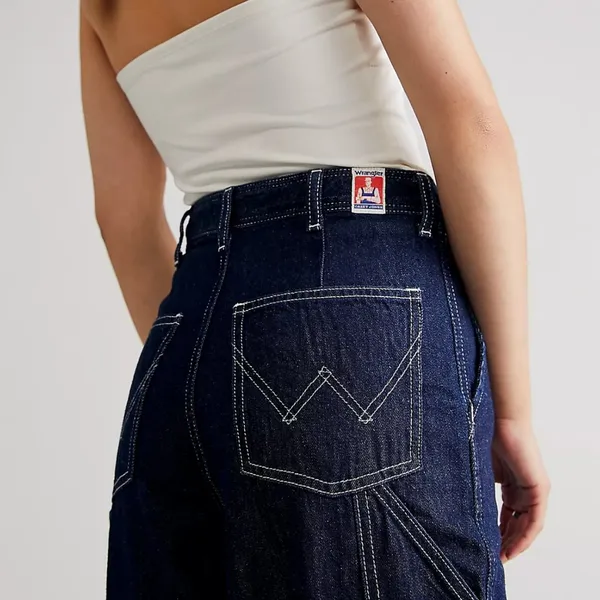 Anthropologie Wrangler Casey Jones Carpenter Barrel Jeans Size 30x31 Wide Leg High Rise Baggy - Image 3