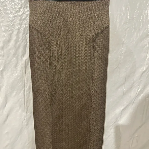 Free People Black & Gold Slit Midi Skirt Size XS - Image 6