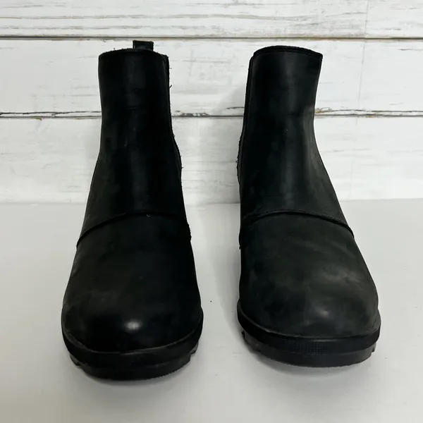 Sorel Joan of Arctic Wedge Ankle Boot Black Shoe Size 8.5 Waterproof - Image 2