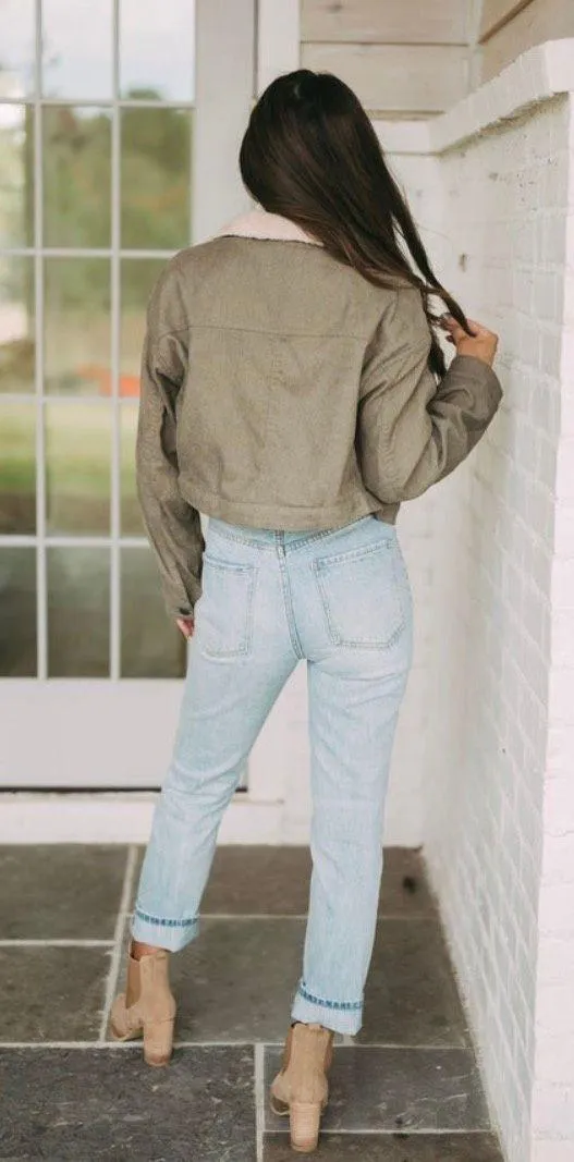 These Three Boutique Olive Corduroy Jacket - Image 4