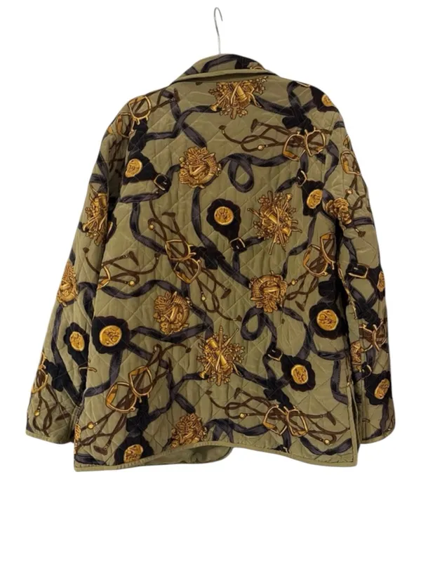Vintage Nicole Summers Pure Silk Quilted Jacket Equestrian Hunt Padded Barn Coat - Image 10