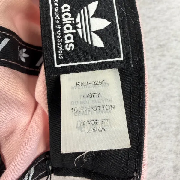 Adidas Trefoil Logo‎ Pink Cotton Baseball Cap Adjustable Strap Streetwear Casual - Image 9