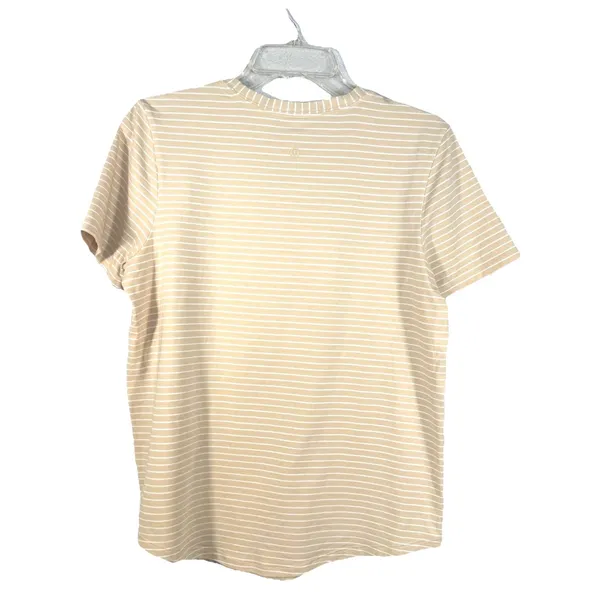 Lululemon Love Crew T-Shirt Prosecco White Striped Pima Cotton Size 8 - Image 3
