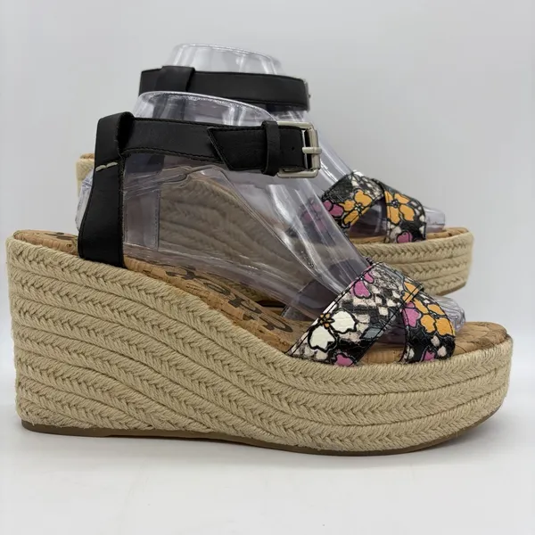 Sam Edelman Womens 10 Sandals‎ Destin Wedge Espadrille Floral Platform Shoes - Image 2