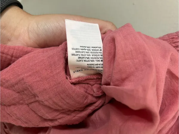 American Eagle Pink Cotton Gauze Ruffle Dress Sz XS - Image 5