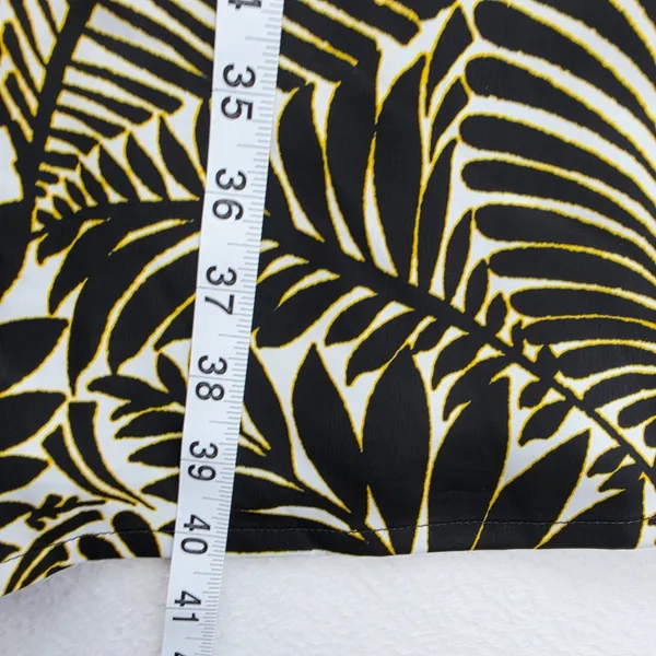 Christian Lacroix Black White Palm Leaf Halter Midi Dress Keyhole Size Small - Image 11