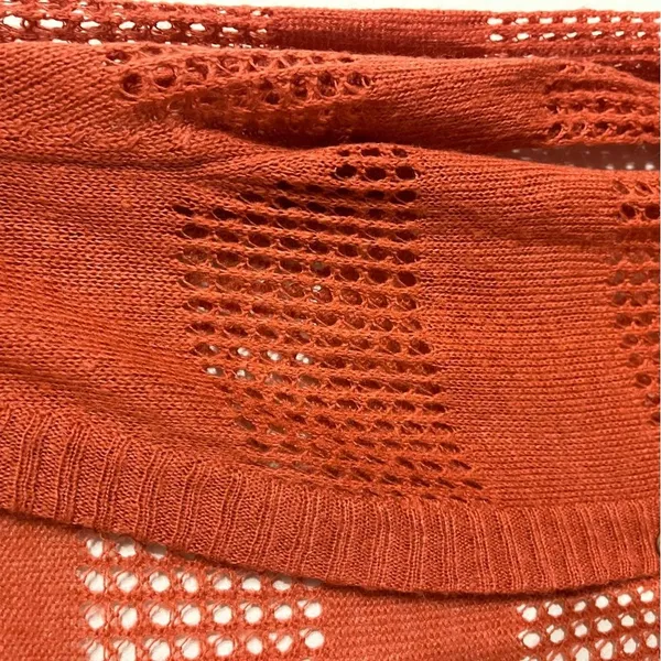 Women's MUDD Long‎ Sleeve Long Cardigan Duster Y2K 90s Size Medium Dark Orange - Image 2