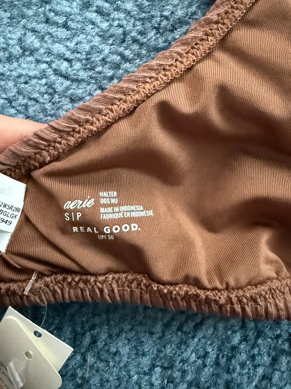 Aerie Brown Halter Bikini Top - Image 3