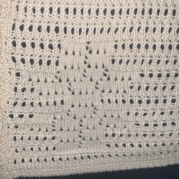 Lucky Brand crochet cardigan woman size XL button up v neck tan cream color - Image 4