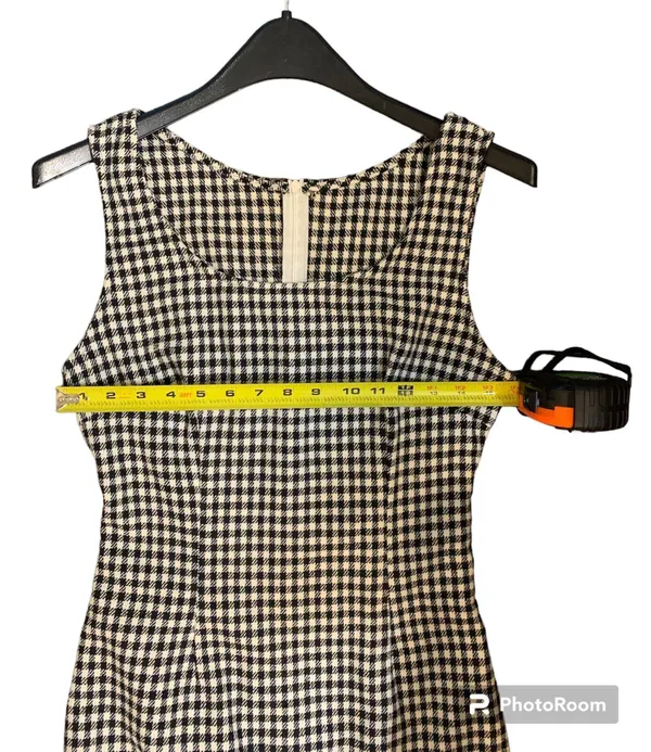 SheIn • Gingham Retro Black & White Mini Summer Dress - Image 5