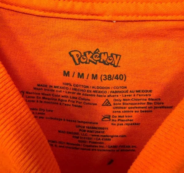 Charmander Big Face Anime Character Nintendo Pokemon Tee M - Image 4