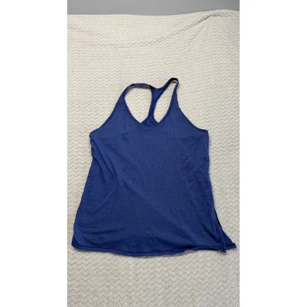 Lululemon Womens Blue Heathered Space Dye Racerback Athletic Tank Top Size 4 - Image 2