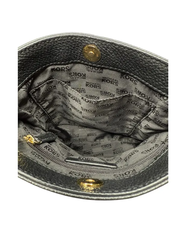 Michael Kors ✿ Hamilton Crossbody Handbag Bag ✿ Black Leather ✿ Gold Hardware ✿ - Image 11