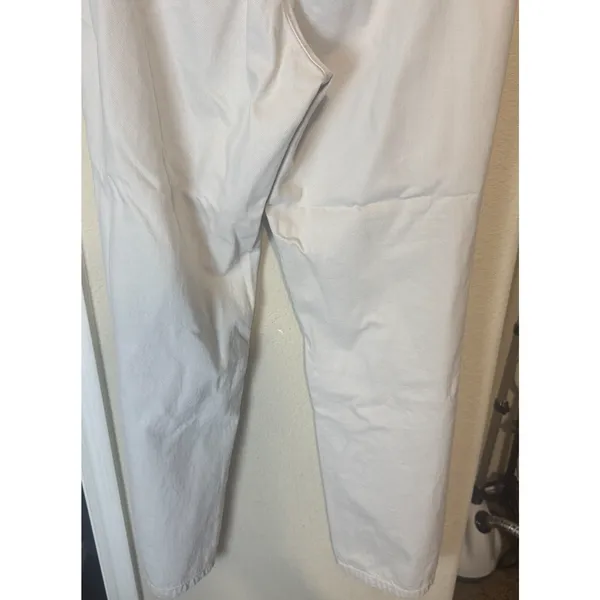 Abercrombie & Fitch Ivory Wide Leg Pants‎ Jeans 16L/33 Long Tall Baggy high rise - Image 5