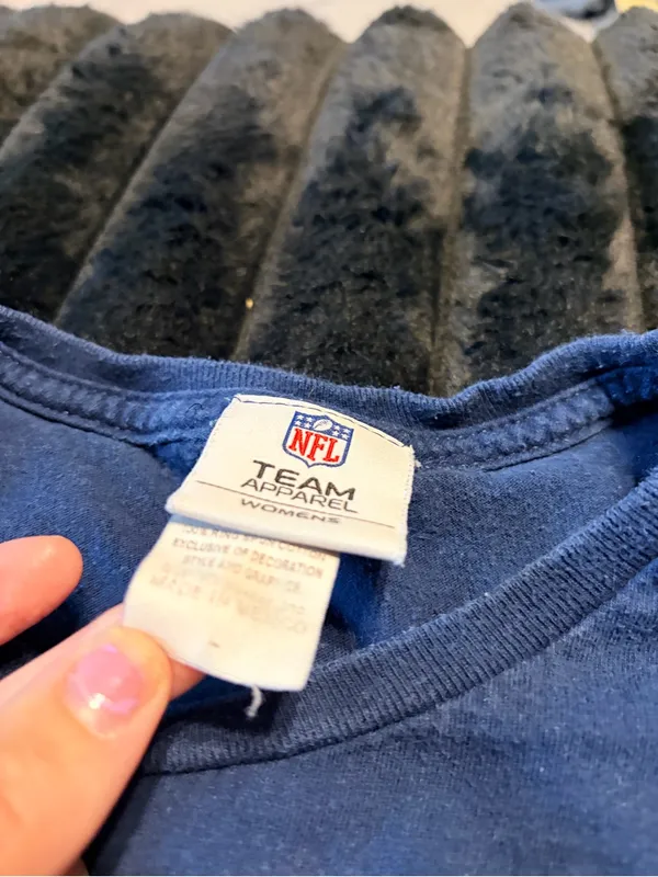 NFL Chicago Bears Blue Short Sleeve Tee with Orange Logo - Image 4