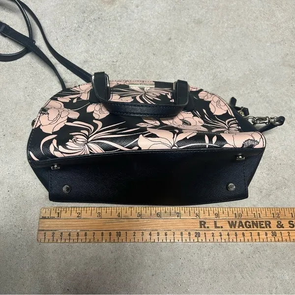KATE SPADE Mini Reiley Laurel Way Gardenia Black Multi Satchel Crossbody Bag - Image 9