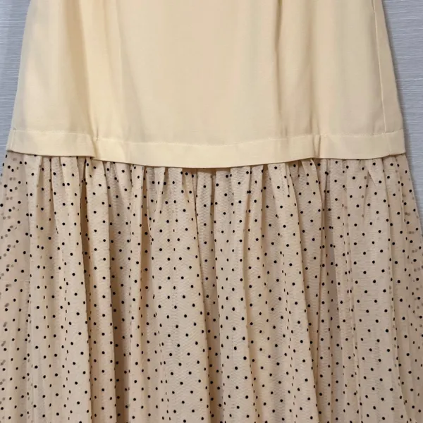 MOTF Naturally Chic Polka Dot Drop Waist Maxi Skirt Cream Beige XS NEW - Image 5
