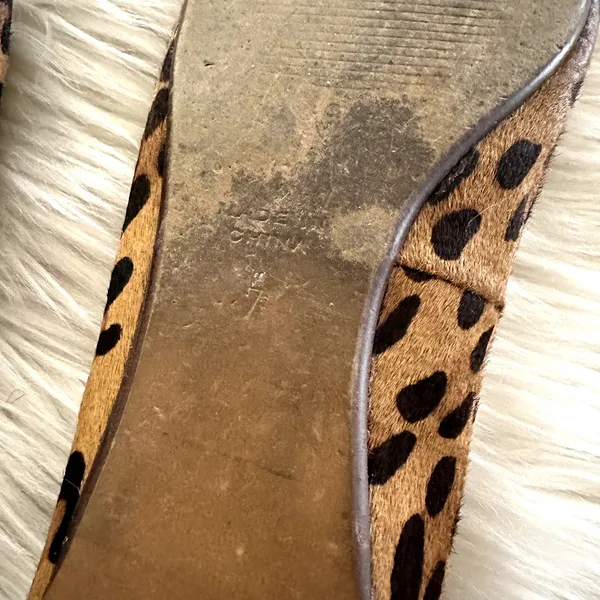 Madewell The Sidewalk Slimmer Leopard Flat Sz 7 - Image 7