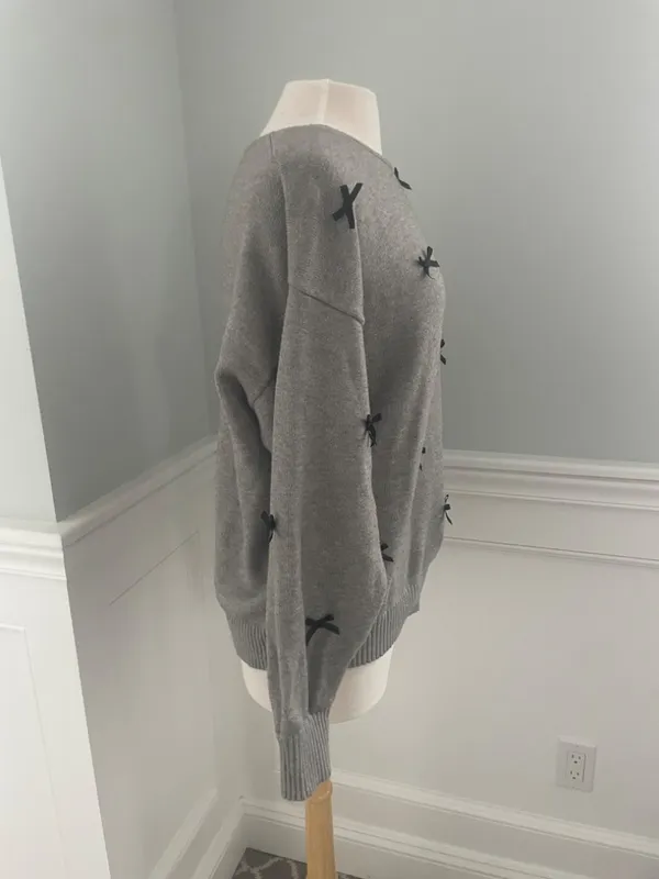 NEW EDIKTED SATIN BOW OVERSIZE SWEATER XL! - Image 8