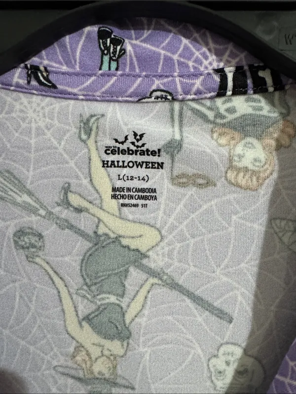 Way to Celebrate Halloween Retro Pinup Witch Pajamas Size Large NWT - Image 2