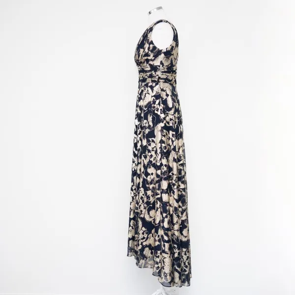 Betsy & Adam - Foil Print Sleeveless Mesh Gown‎ - Image 6