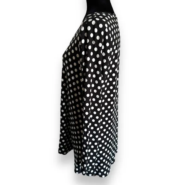 PopYoung Womens Top Sz L Black White V-Neck Long Sleeve Soft Knit NEW‎ - Image 5