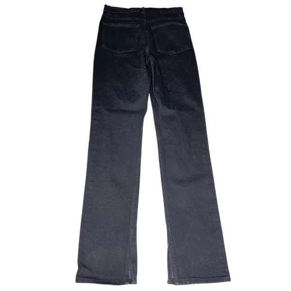 Reformation Liza Slit Hem Ultra High Rise Straight Long Black Jeans 26 - Image 11