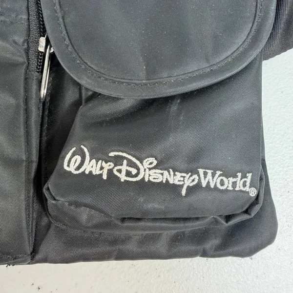 Walt Disney Parks World Fanny Pack Belt Bum Bag 2012 Mickey Mouse Black Sling - Image 4