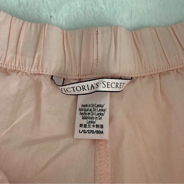 Victorias Secret 100% Cotton Pajama Shorts Pink & Black - Image 4