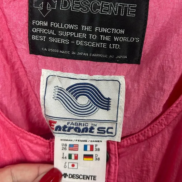 Descente vintage bright pink One-Piece Ski Suit size 26 - Image 3