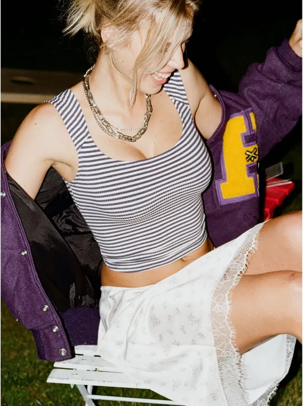 BDG Urban Outfitters ribbed square neck tank top striped - Image 2