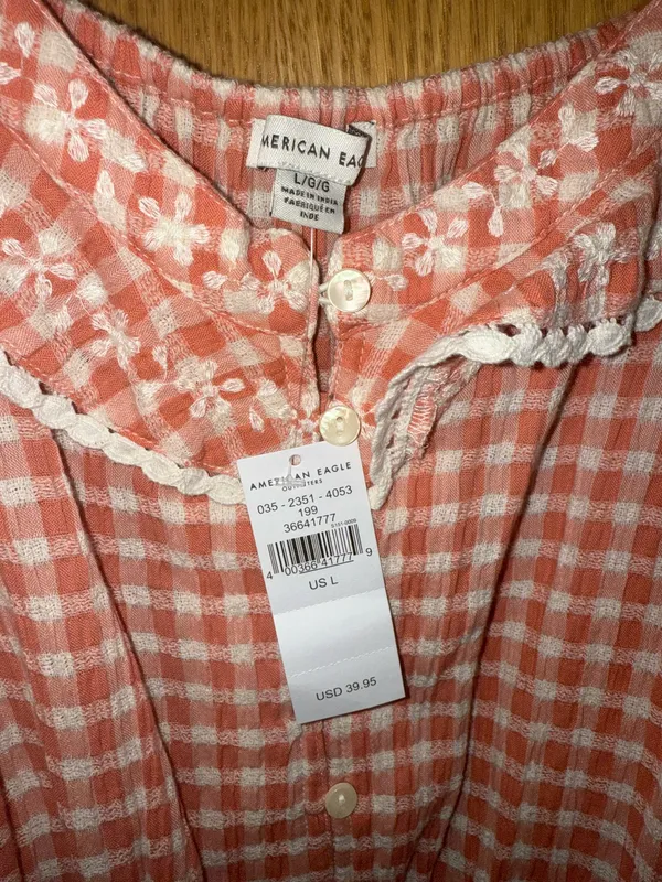 Gingham American Eagle Tank Top - Image 3
