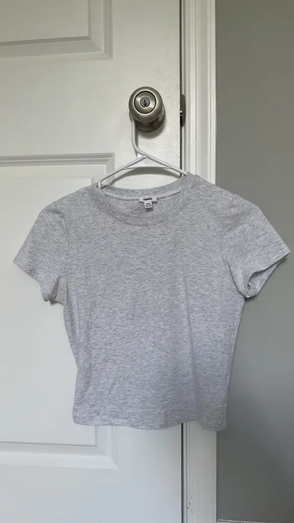Garage Heather Grey Crop Top - Image 3