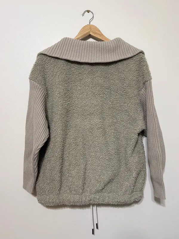 Varley Rogers Sweater Size Small Half Zip Sage Grey - Image 7