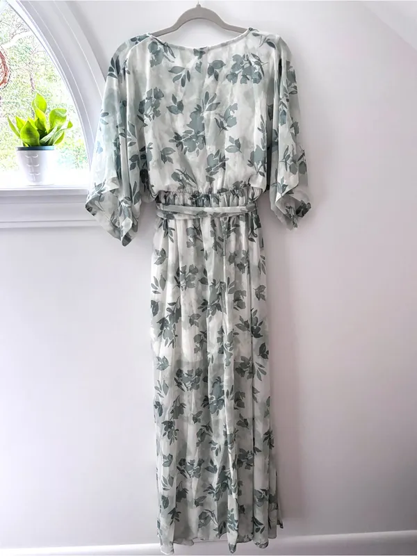 NWT Baltic Born Kia Kimono Maxi Dress Sage Floral M Romantic Coquette Fairycore - Image 15