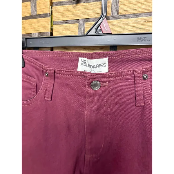 No Boundaries Burgundy Wide Leg Pants‎ Size Small - Image 5