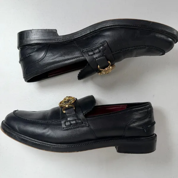 Ted Baker 39 US 8 Drayan Loafer Magnolia Accent Black Leather Gold Bit Shoes - Image 3