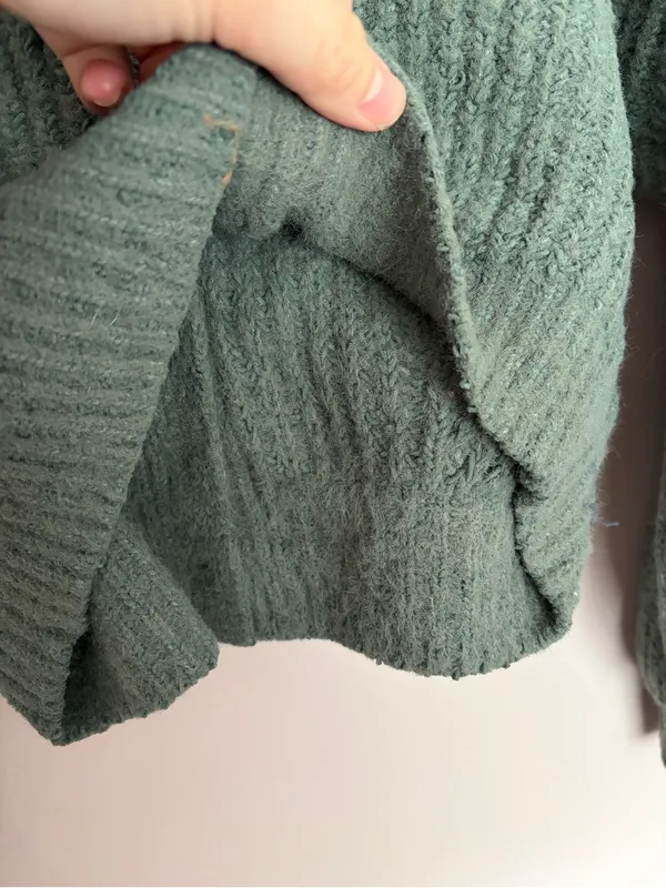 Abercrombie & Fitch Sage Green Cropped Cardigan XS - Image 5