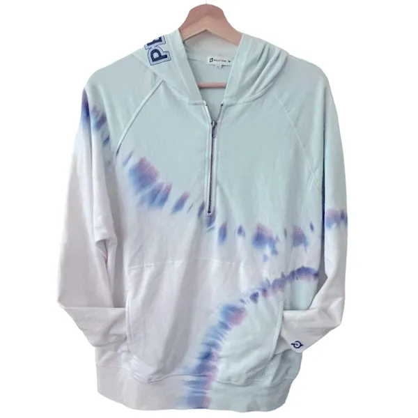 Peloton Women’s Tie Dye Half Zip Graphic Sunburst Pullover Hoodie Sweatshirt M - Image 7